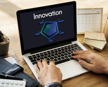 A person working in relation to innovation